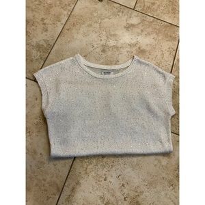 Short sleeved sequin sweater